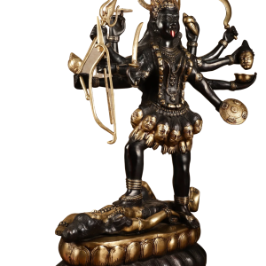 Brass Large Kali Mata Sculpture | 33" Amavasya Sky Black Edition | 35kg Sacred Masterpiece | Temple Grade Art | Jaipurio